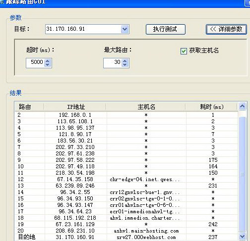 TraceRoute GUI