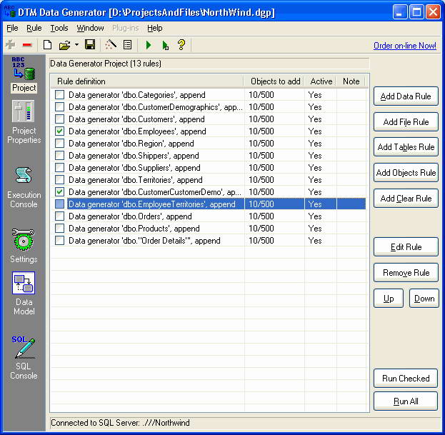 DTM Data Generator