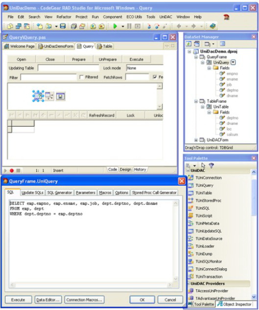 Universal Data Access Components