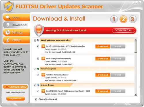 FUJITSU Driver Updates Scanner