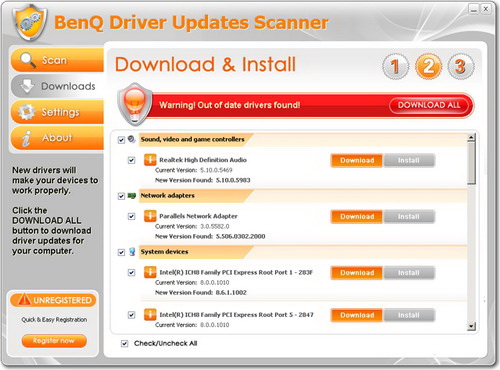 BenQ Driver Updates Scanner