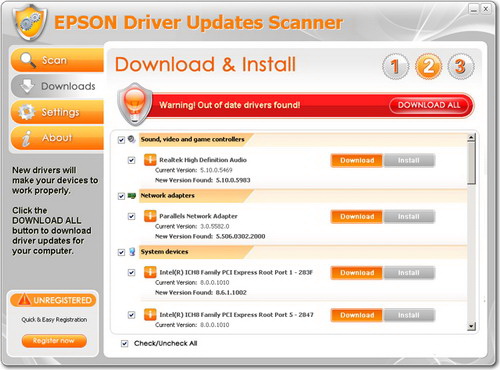 EPSON Driver Updates Scanner