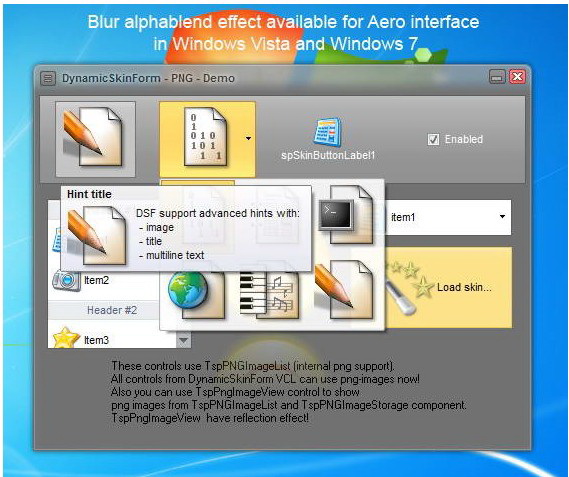 DynamicSkinForm VCL for Delphi XE