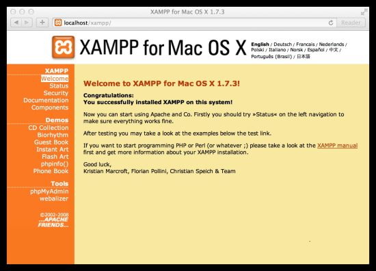 建站环境软件包建站环境软件包 XAMPP  For Mac