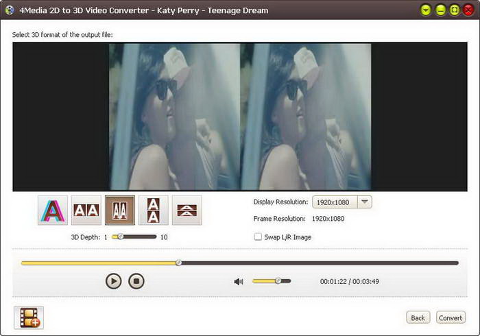 4Media 2D to 3D Video Converter