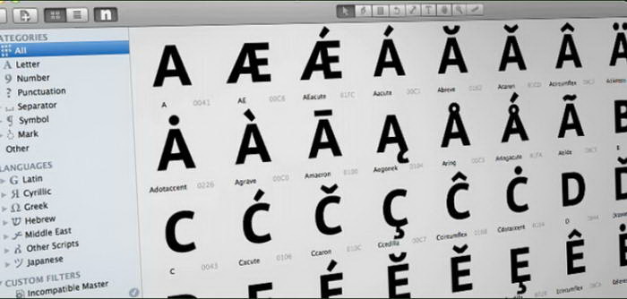 Glyphs For Mac