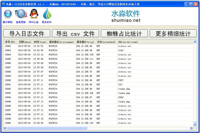 水淼·IIS日志分析归类