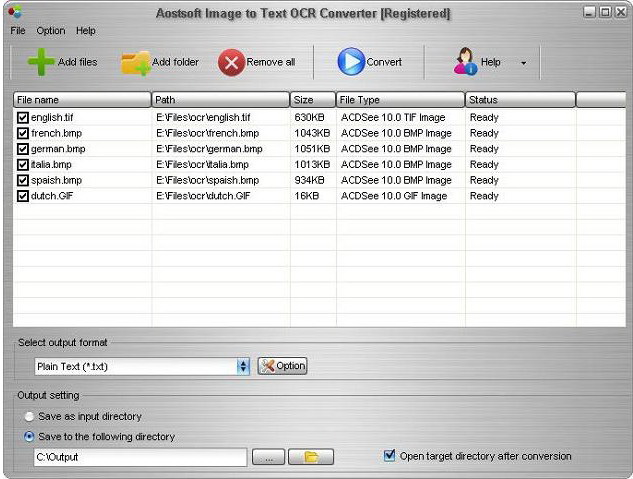 Aostsoft Image to Text OCR Converter