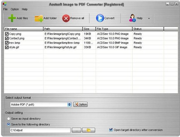 Aostsoft Image to PDF Converter