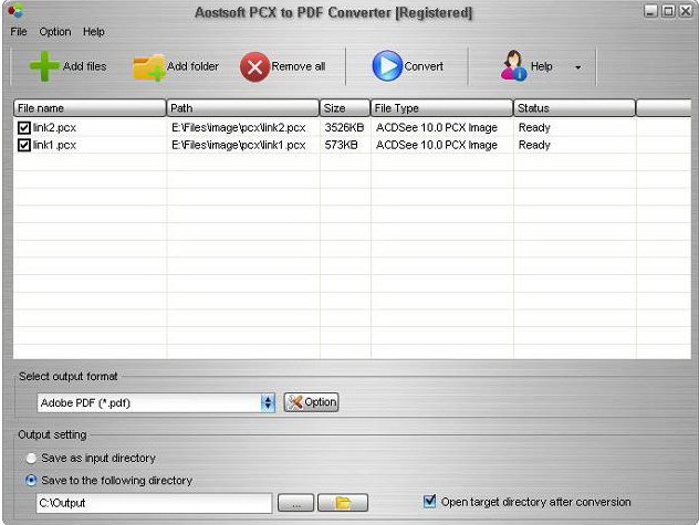 Aostsoft PCX to PDF Converter