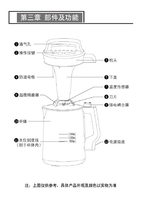 九阳DJ13B-D68SG豆浆机使用说明书