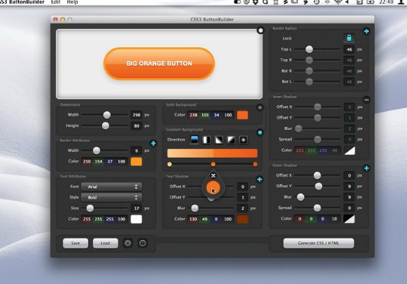 CSS3 ButtonBuilder For Mac