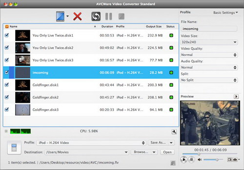 AVCWare Video Converter Standard For Mac