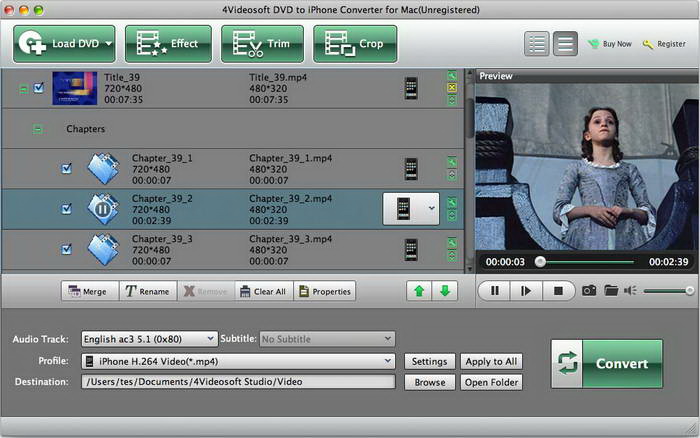 4Videosoft DVD to iPhone Converter for Mac