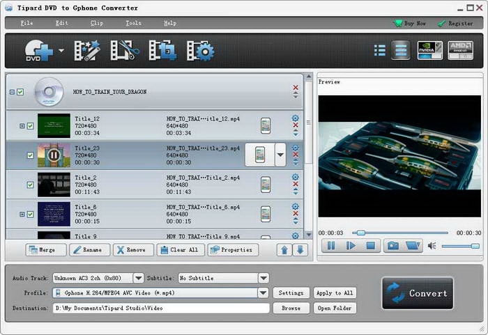 Tipard DVD to Gphone Converter