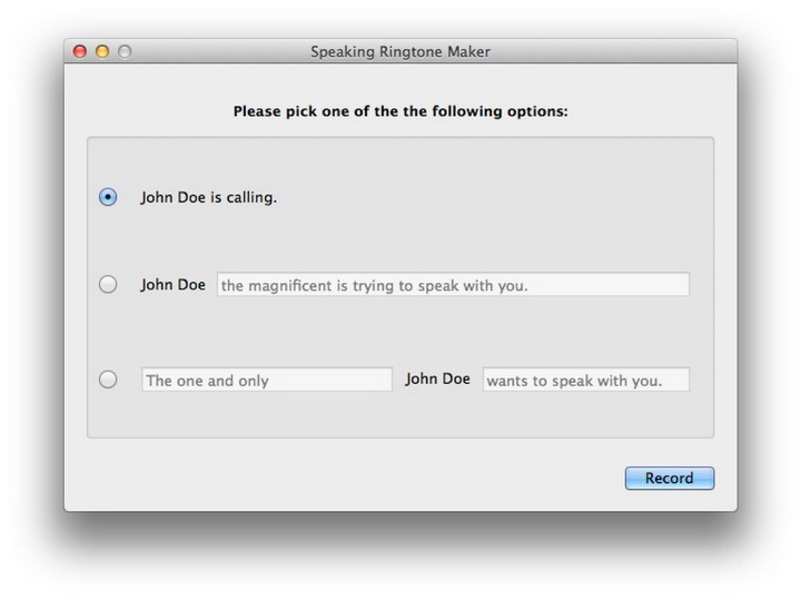 SpeakingRingtoneMaker For Mac