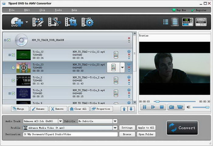 Tipard DVD to AMV Converter