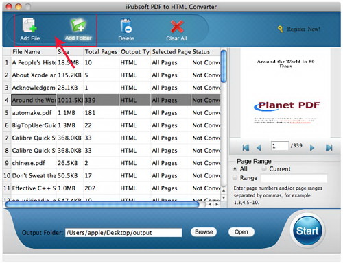 iPubsoft PDF to HTML Converter for Mac