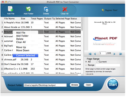 iPubsoft PDF to Text Converter for Mac