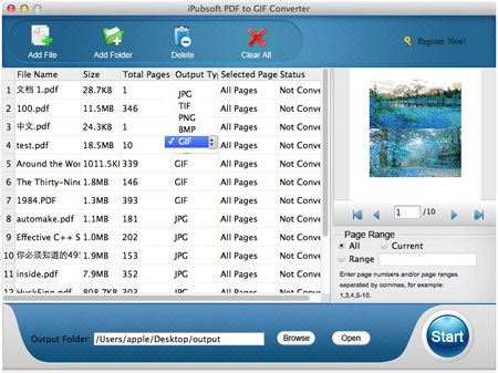 iPubsoft PDF to GIF Converter for Mac