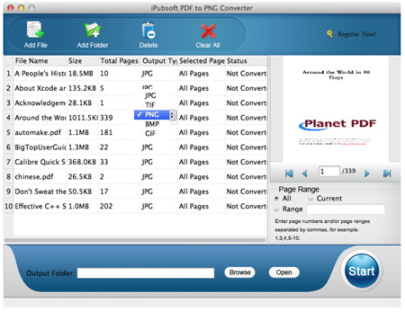 iPubsoft PDF to PNG Converter for Mac