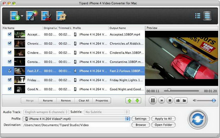 Tipard iPhone 4 Video Converter for Mac