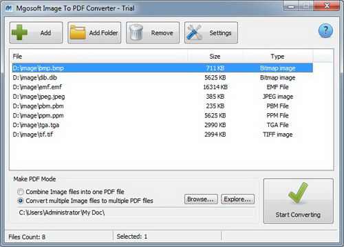 Mgosoft Image To PDF Converter