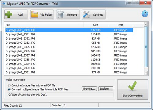 Mgosoft JPEG To PDF Converter