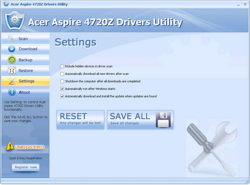 Acer Aspire 4720Z Drivers Utility