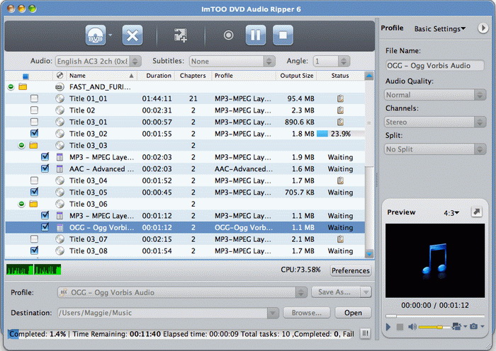 ImTOO DVD Audio Ripper for Mac