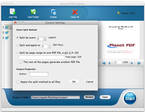 iPubsoft PDF Splitter for Mac