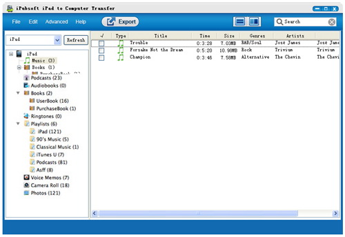 iPubsoft iPad to Computer Transfer