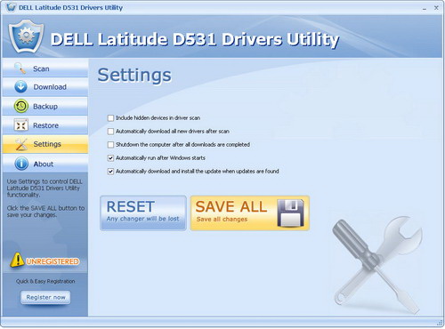 DELL Latitude D531 Drivers Utility