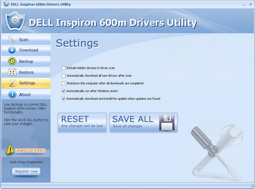 DELL Inspiron 600m Drivers Utility