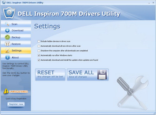 DELL Inspiron 700M Drivers Utility