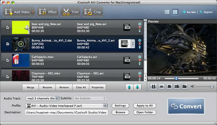 icoolsoft AVI Converter for Mac