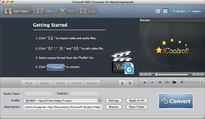 icoolsoft MOV Converter for Mac