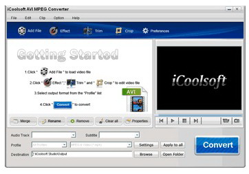 icoolsoft AVI MPEG Converter