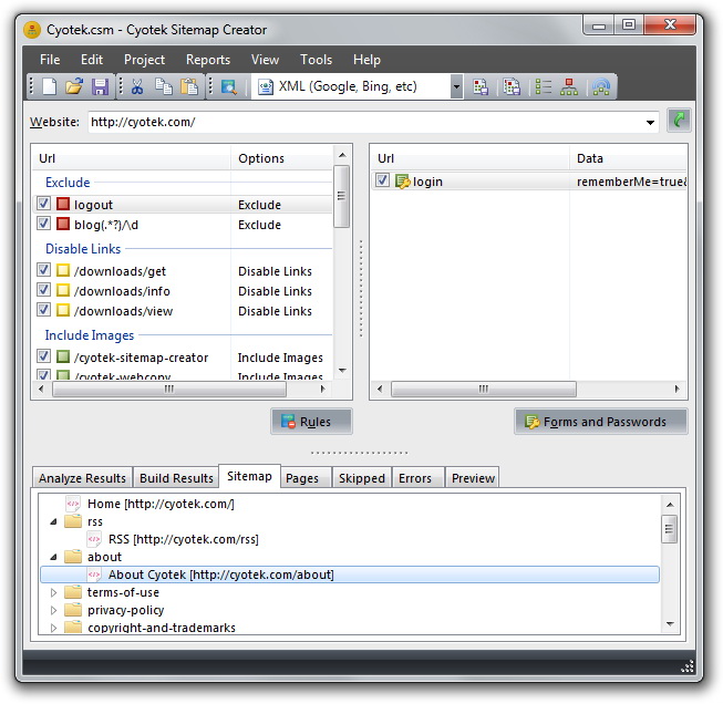 Cyotek Sitemap Creator