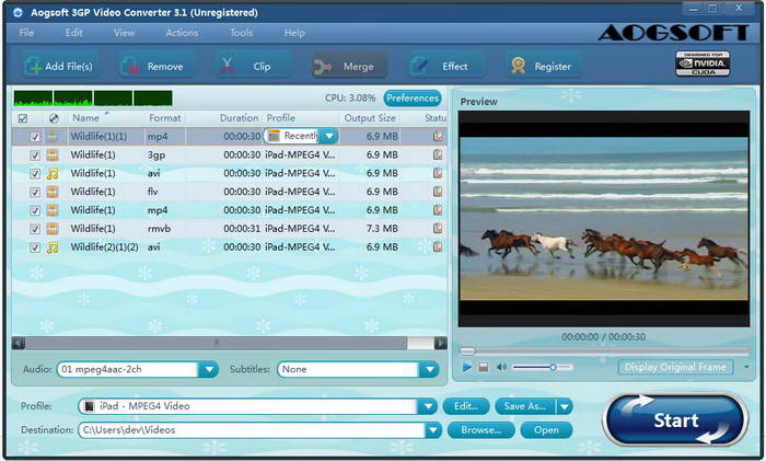 Aogsoft 3GP Video Converter