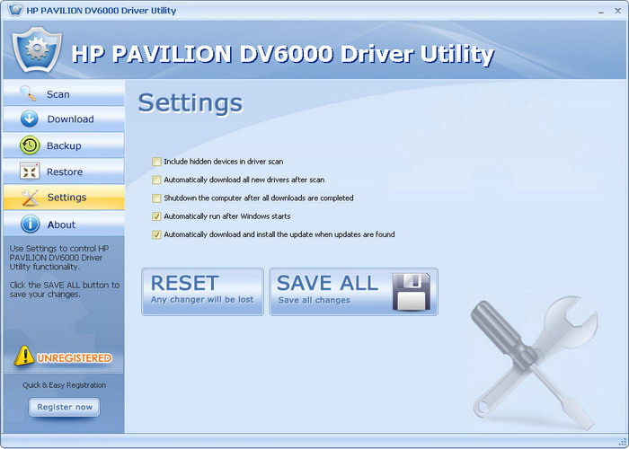 HP PAVILION DV6000 Driver Utility