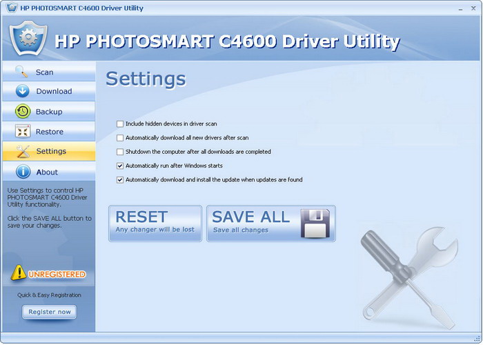 HP PHOTOSMART C4600 Driver Utility