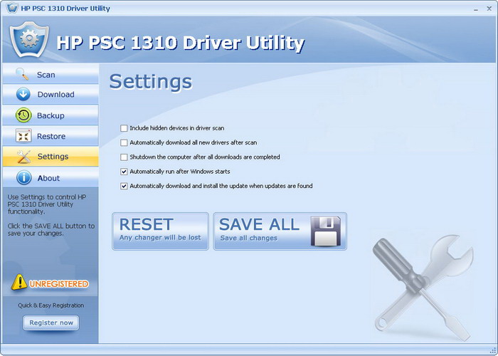 HP PSC 1310 Driver Utility