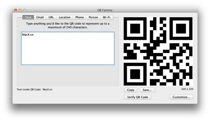 QR Factory For Mac