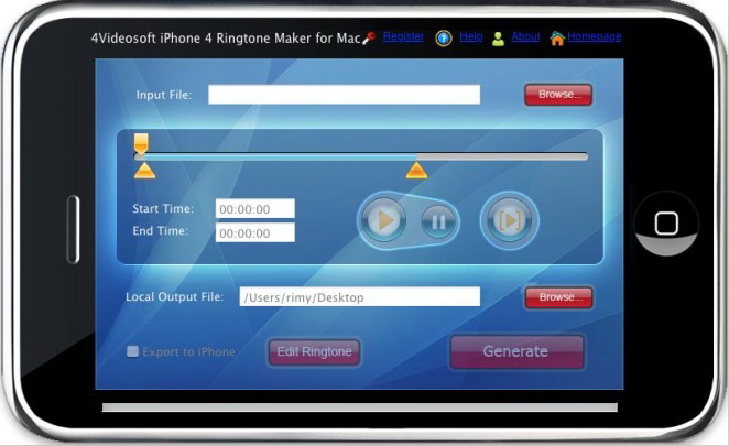 4videosoft iPhone 4 Ringtone Maker For Mac