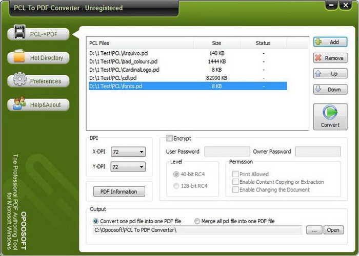 Opoosoft PCL To PDF Converter