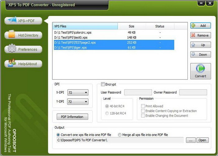 Opoosoft XPS To PDF Converter