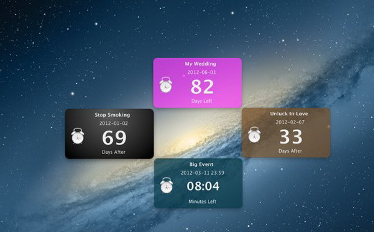 Countdown widget For Mac