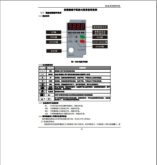 德瑞斯DM100-G2T0004变频器使用说明书