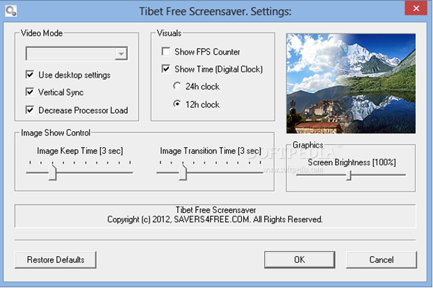 Tibet Free Screensaver